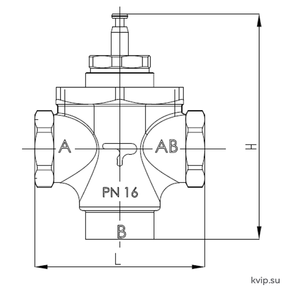 АСТА Р10 DN15–50 PN16 регулирующий клапан из латуни_Р1